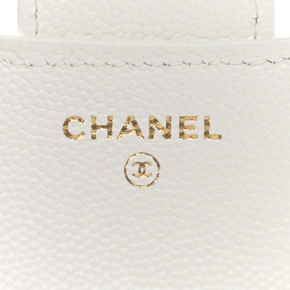 Chanel Caviar Quilted Compact Flap Wallet White 6 of 8