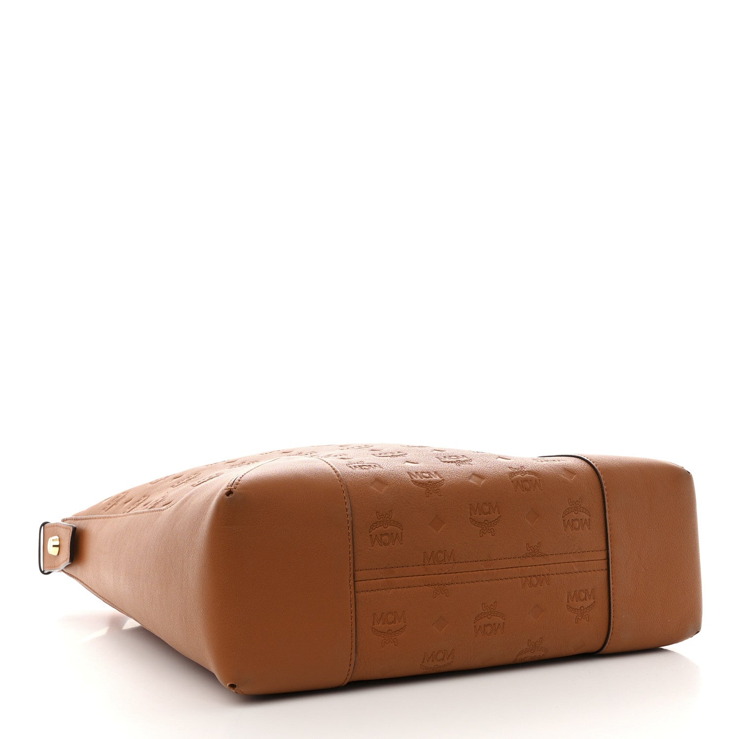 MCM Calfskin Ottomar Monogram Medium Klara Hobo Cognac 4 of 9