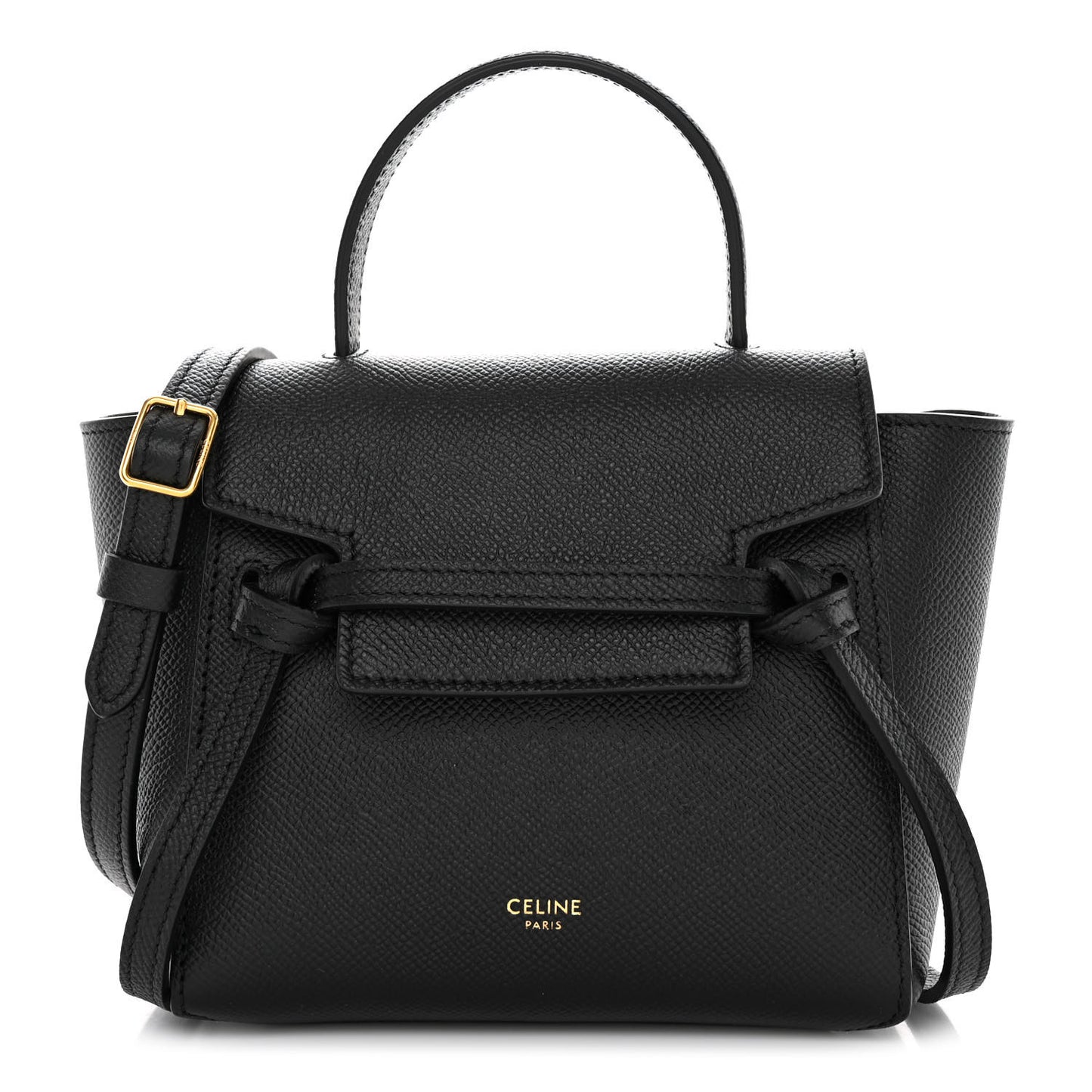 Grained Calfskin Pico Belt Bag Black