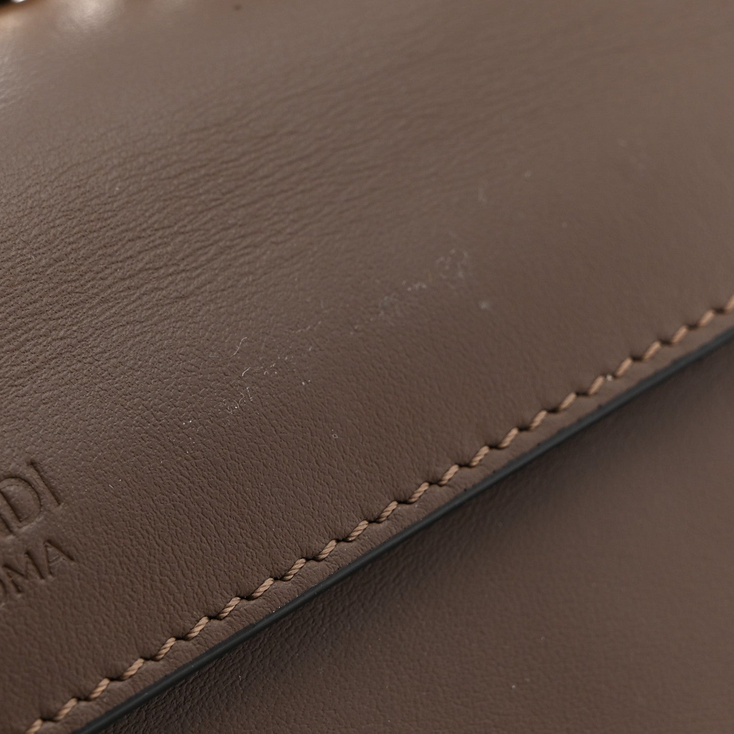 Fendi Vitello Century F is Fendi Bi-Color FF 1974 Embossed Small Kan I Shoulder Bag Maya Black 12 of 12