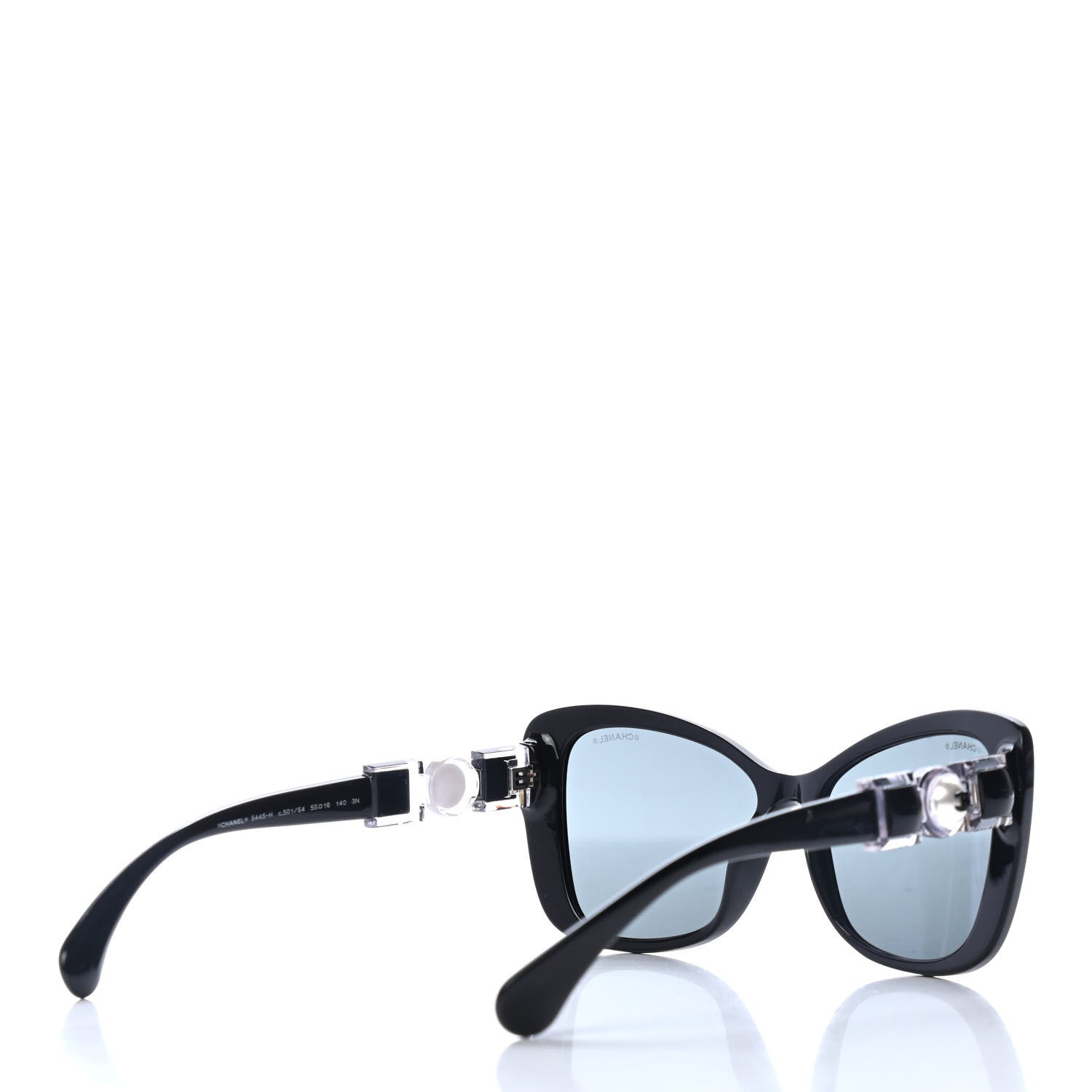 Chanel Acetate Pearl Butterfly Sunglasses 5445-H Black 4 of 4