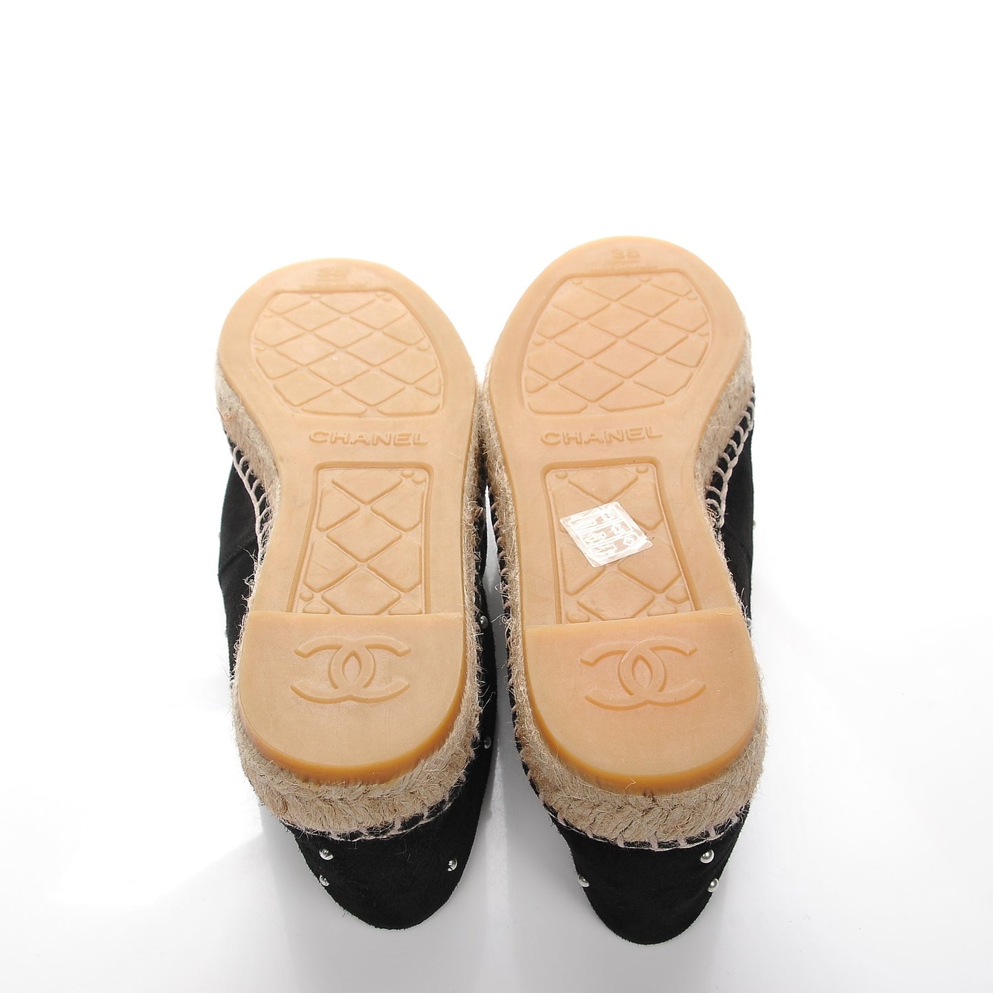 Suede Pearl CC Espadrilles 38 Black