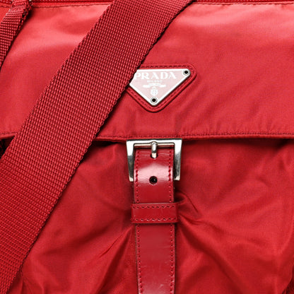 Prada Nylon Vela Small Hunting Bag Cherry 8 of 12