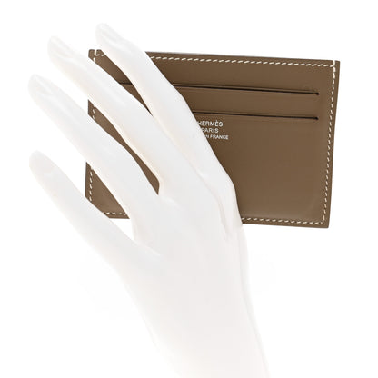 Hermes Swift Citizen Twill Card Case Etoupe 2 of 7