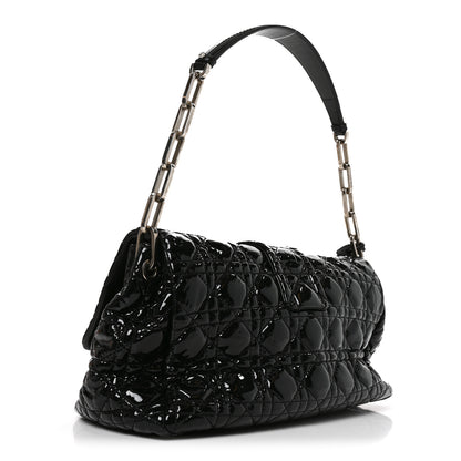 Christian Dior Patent Cannage New Lock Flap Black 2 of 9