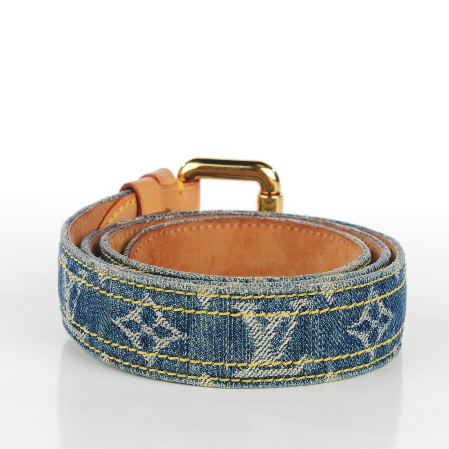 Monogram Denim Belt 80 32 Blue