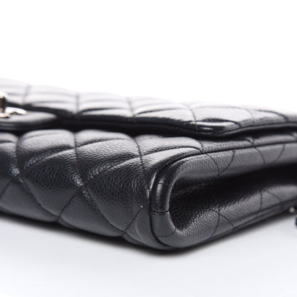 Chanel Caviar Quilted Clutch With Chain Flap Black 9 of 14