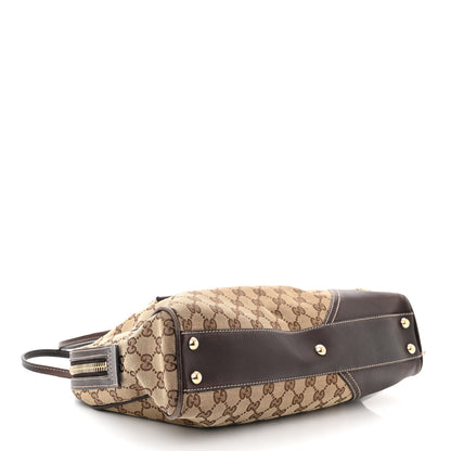 Gucci Monogram New Britt Medium Boston Dark Brown 4 of 14