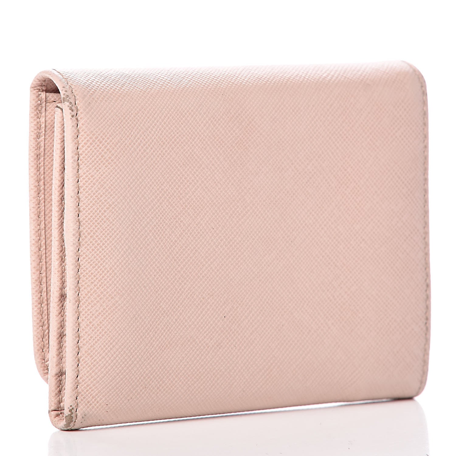Prada Saffiano Metal Tri-Fold Wallet Cipria 3 of 15