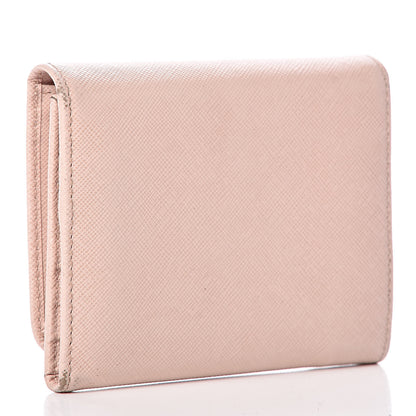 Prada Saffiano Metal Tri-Fold Wallet Cipria 3 of 15