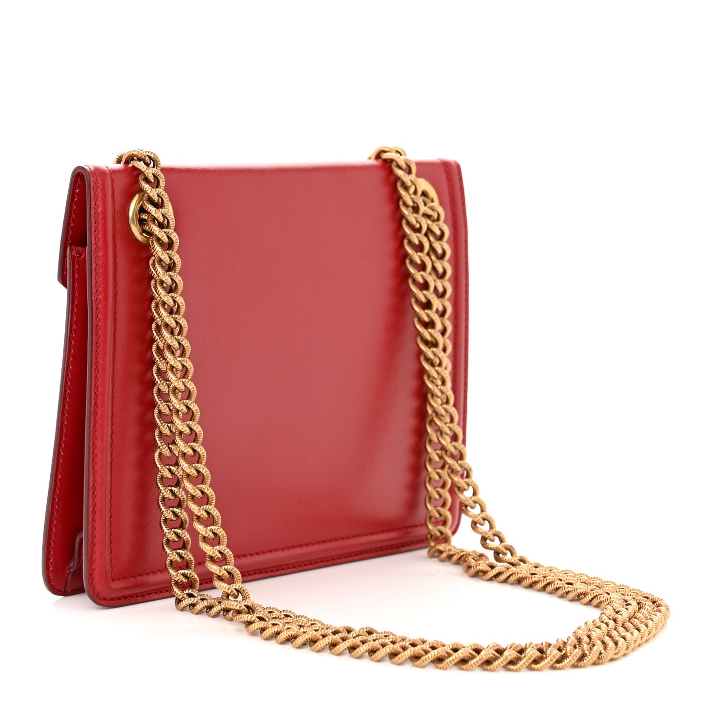 Smooth Calfskin Medium Devotion Crossbody Bag Poppy Red