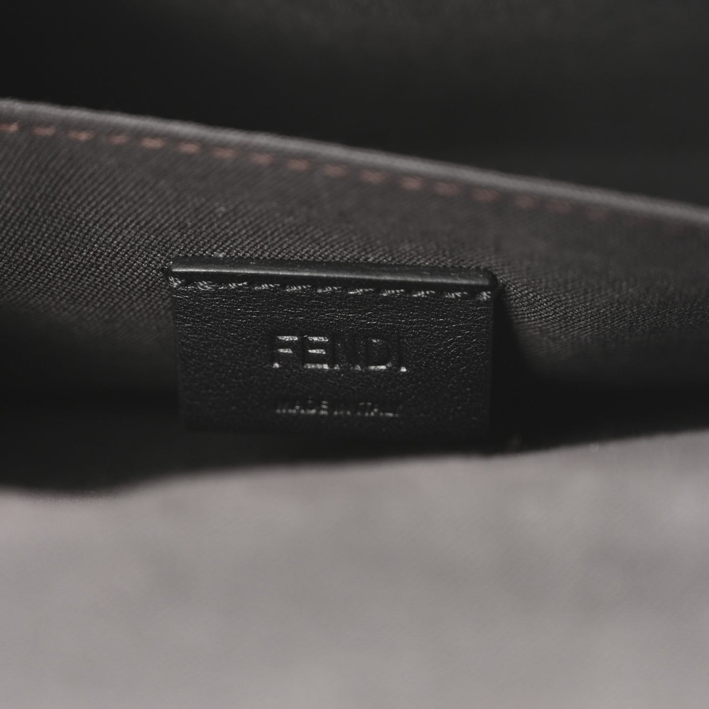 Vitello Soft F is Fendi Bi-Color FF 1974 Embossed Envelope Wallet On Chain with Pouches Maya Black
