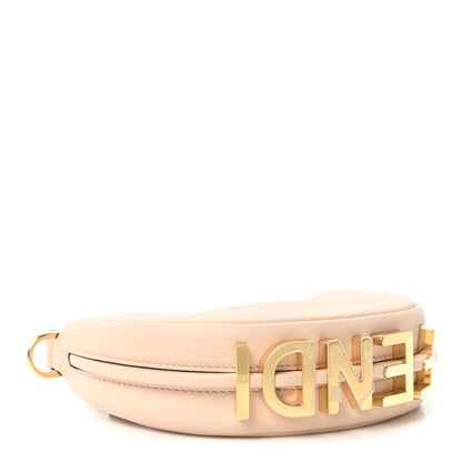 Fendi Vitello Grace Matte Nano Fendigraphy Hobo Charm Light Rose 4 of 10
