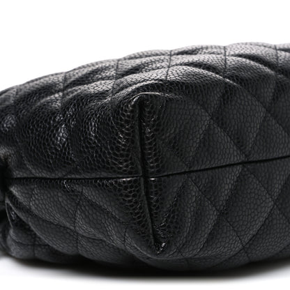 Chanel Shiny Caviar Quilted Large Bowling Bag Black Black 9 of 10