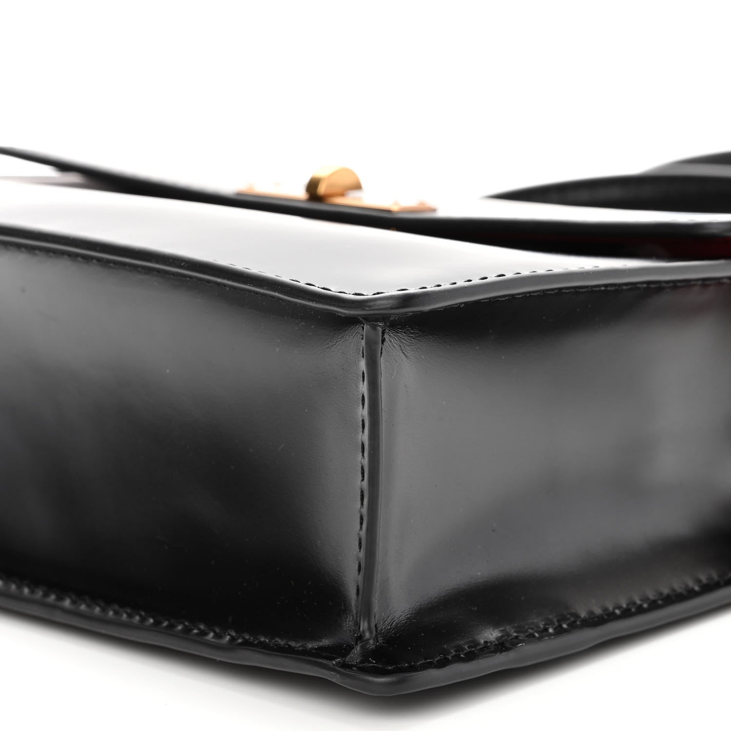 Marc Jacobs Shiny Calfskin Uptown Top Handle Bag Black 9 of 10