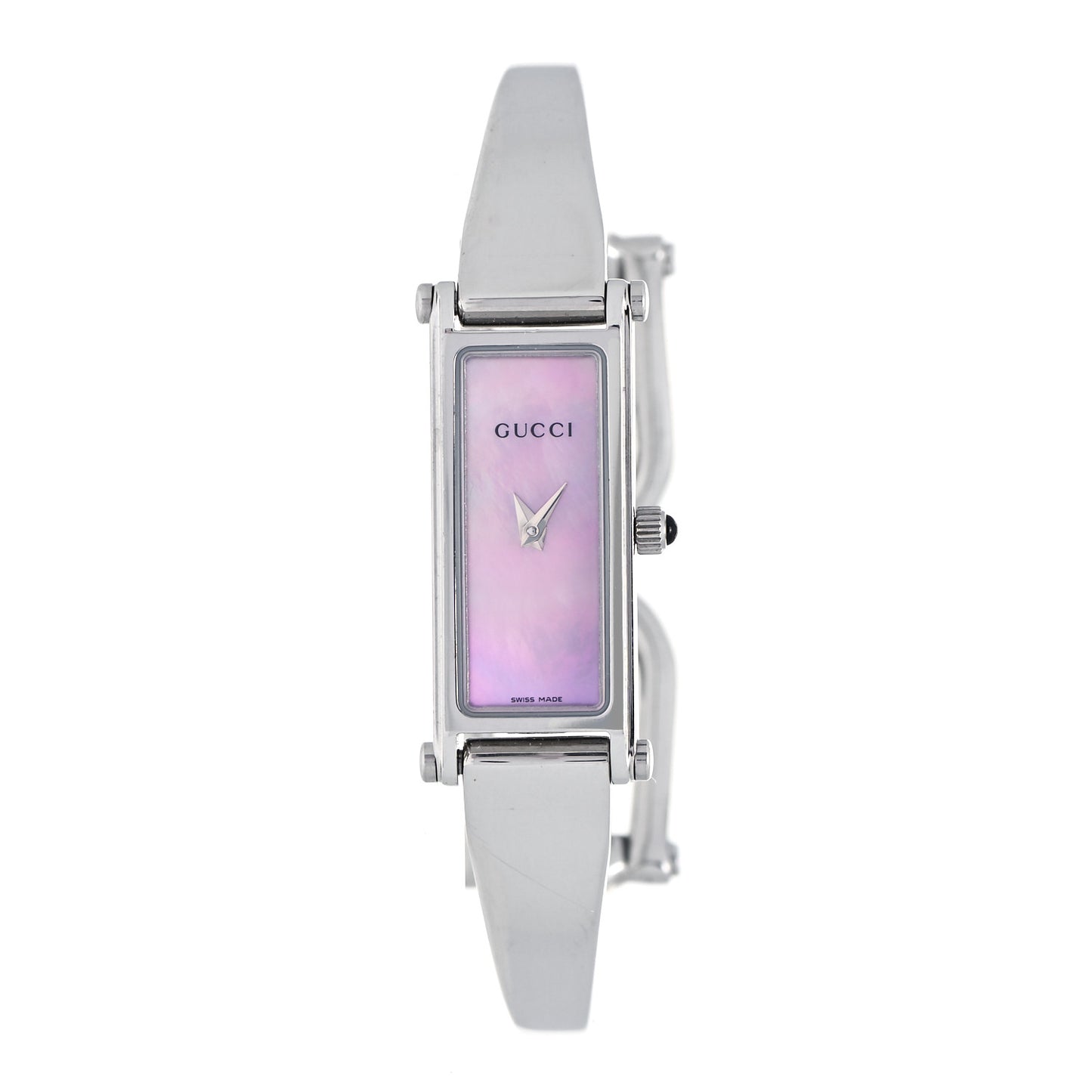Stainless Steel Pink Mother of Pearl 12mm 1500L Horsebit Quartz Watch