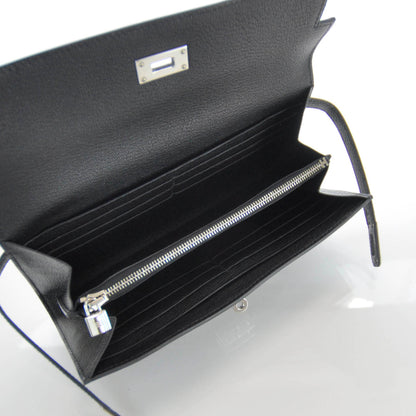 Hermes Chevre Kelly Longue Wallet Black 4 of 5