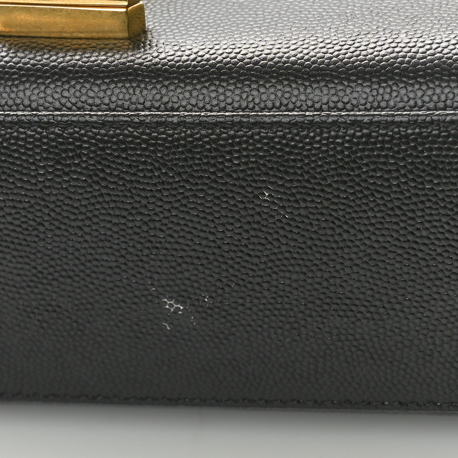 Saint Laurent Grain de Poudre Mini Classic Monogram Cassandra Top Handle Black 10 of 10