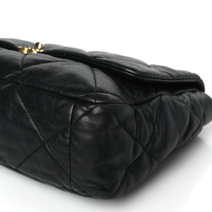 Chanel Lambskin Quilted Maxi Chanel 19 Flap Black 9 of 9