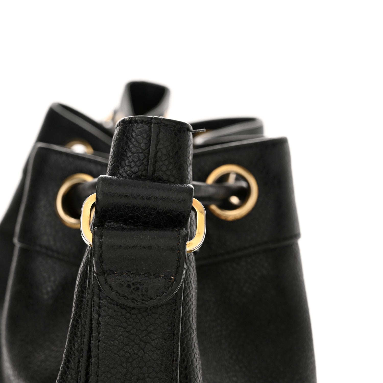 Chanel Caviar CC Drawstring Shoulder Bag Black 14 of 20