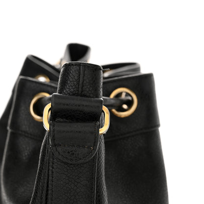 Chanel Caviar CC Drawstring Shoulder Bag Black 14 of 20