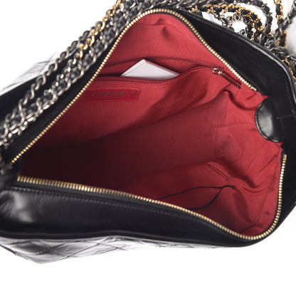 Chanel Aged Calfskin Quilted Medium Gabrielle Hobo Black 5 of 10