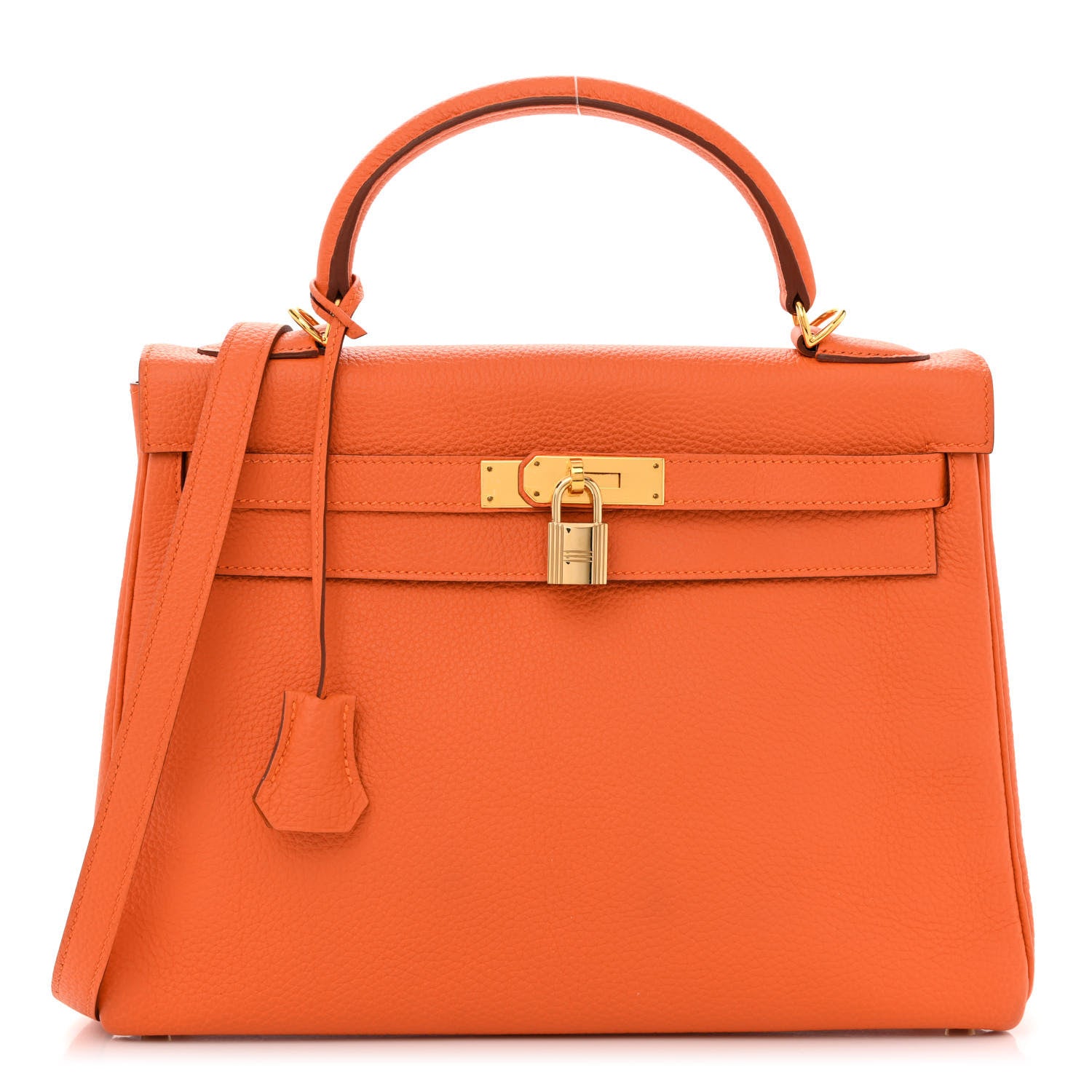 Hermes Togo Kelly Retourne 32 Orange 1 of 11