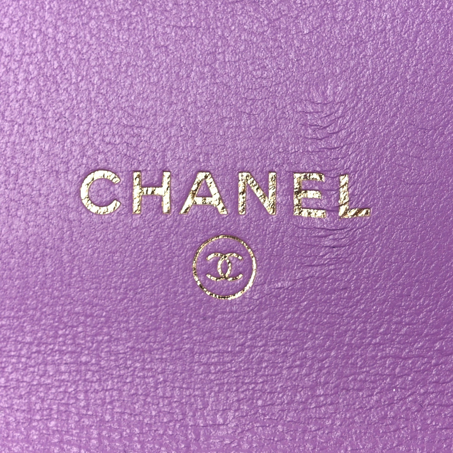 Lambskin Quilted Pick Me Up Clutch With Chain Purple