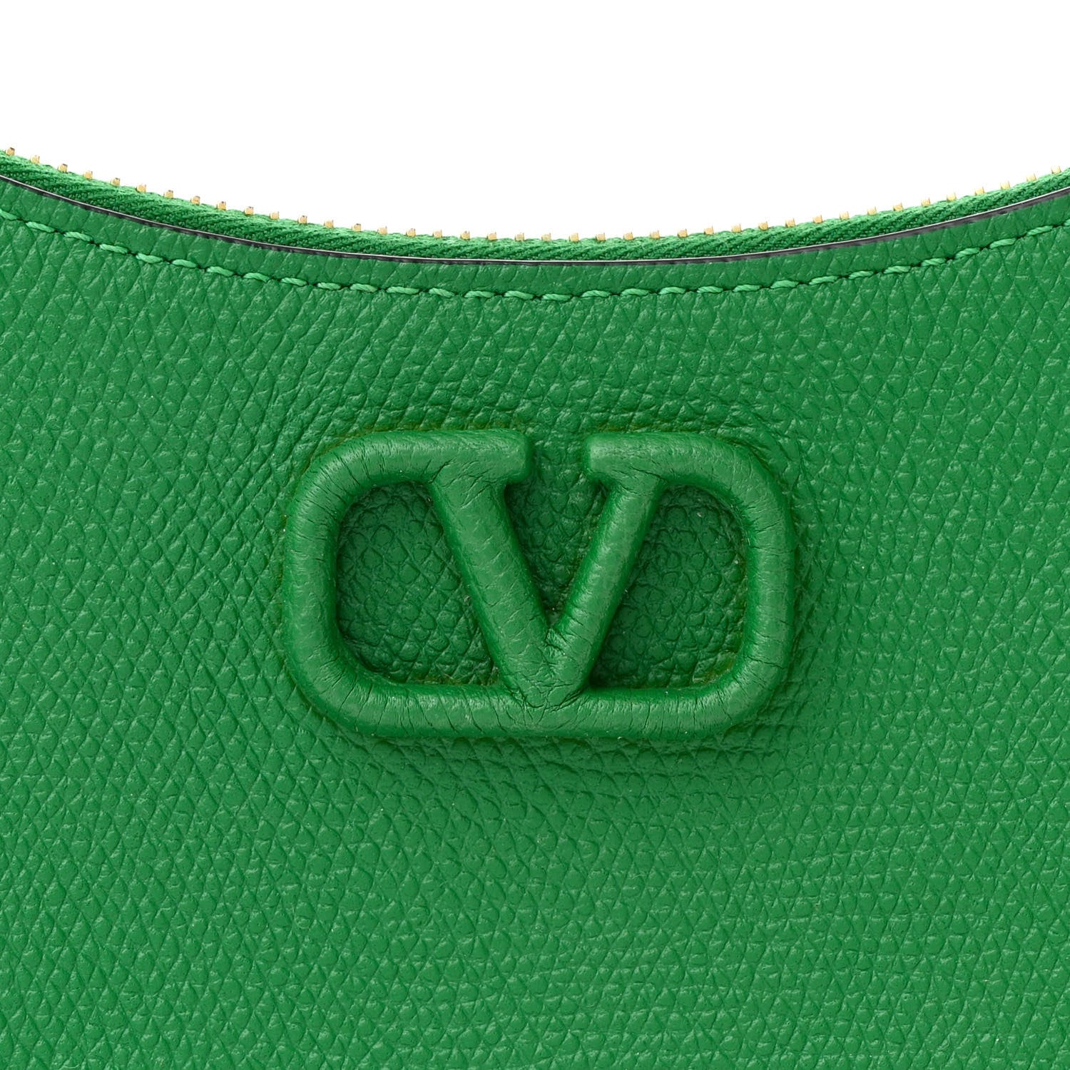 Valentino Garavani Grainy Calfskin Mini Vlogo Hobo Bag Gea Green 7 of 11