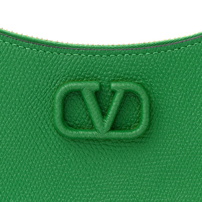 Valentino Garavani Grainy Calfskin Mini Vlogo Hobo Bag Gea Green 7 of 11