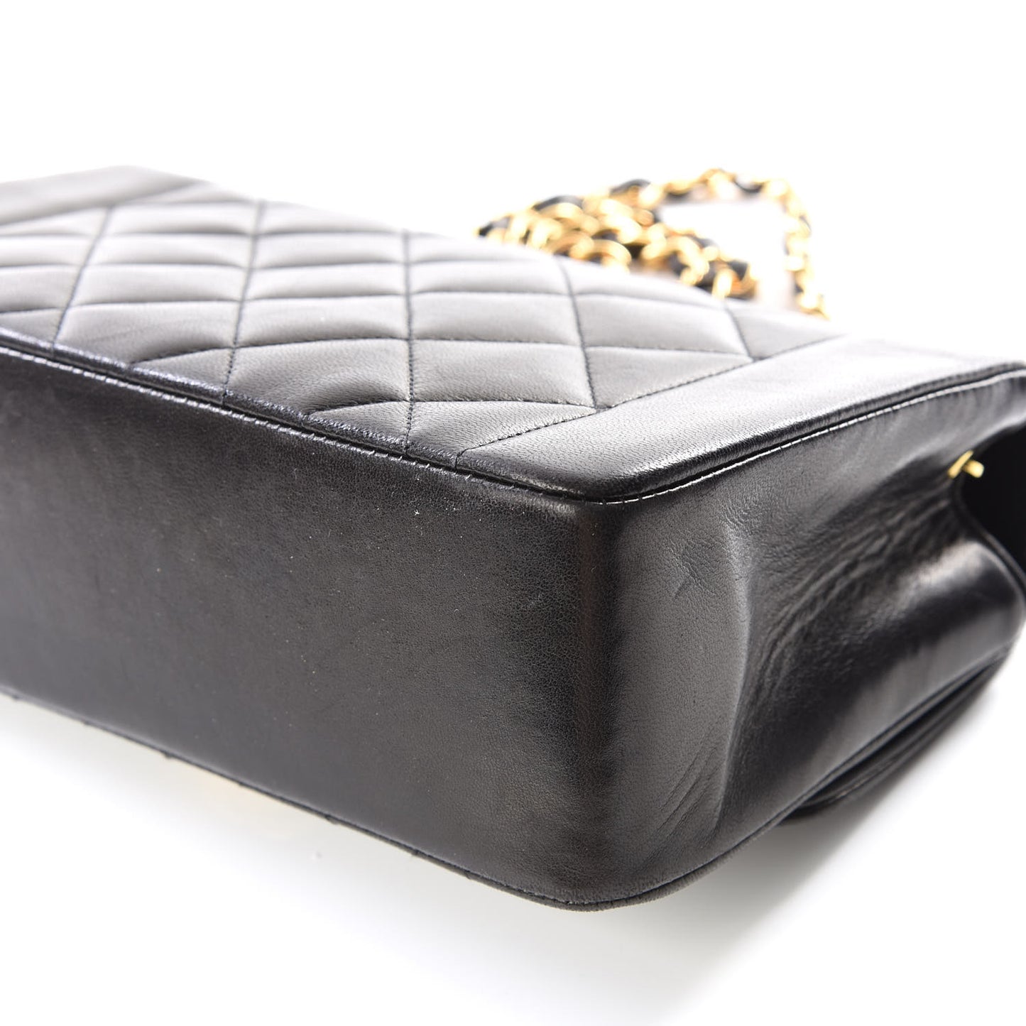 Lambskin Quilted Small Single Flap Black