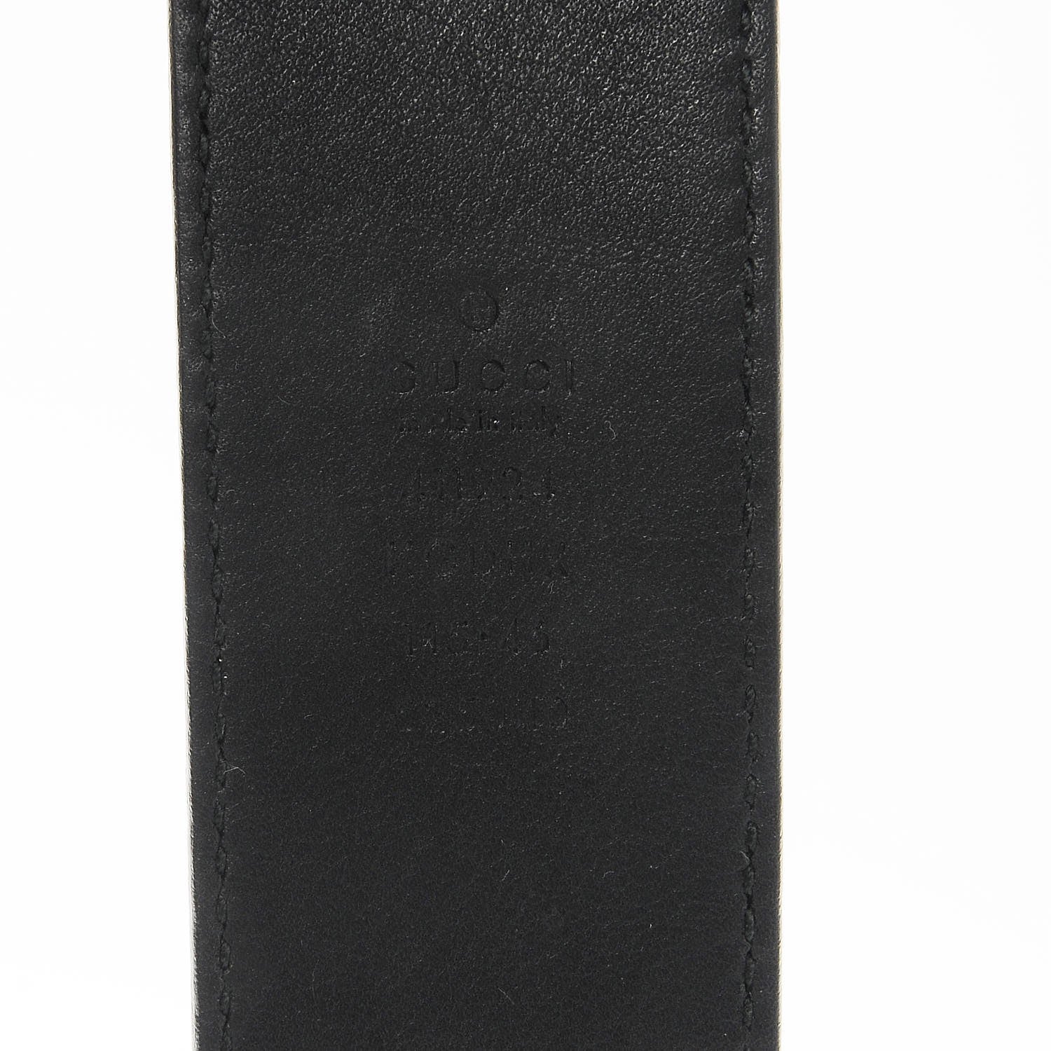 Gucci GG Supreme Monogram Selleria Calfskin Interlocking G 40mm Belt 115 46 Black Grey 6 of 6