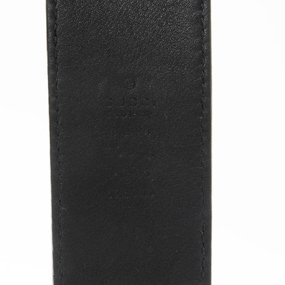 Gucci GG Supreme Monogram Selleria Calfskin Interlocking G 40mm Belt 115 46 Black Grey 6 of 6