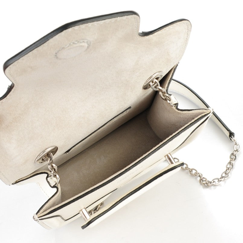 Saffiano Mini Heroine Chain Satchel White