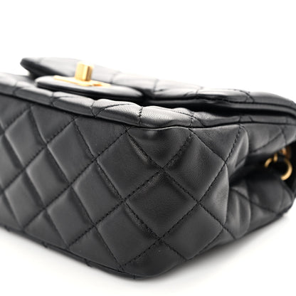 Chanel Lambskin Quilted Mini Pearl Crush Flap Black 10 of 10