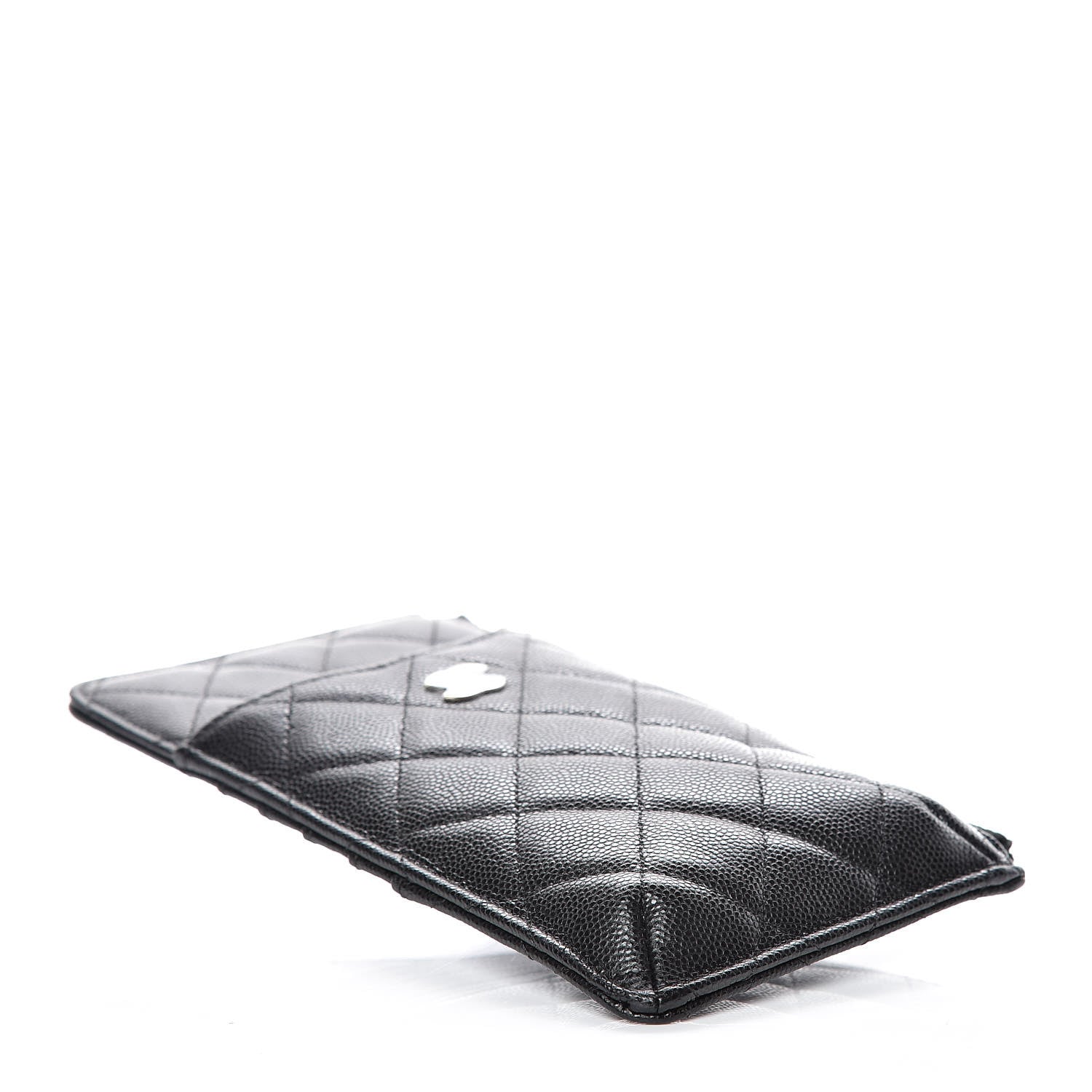 Chanel Caviar Quilted Classic Flat Wallet Pouch Black 4 of 8
