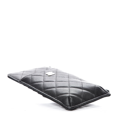 Chanel Caviar Quilted Classic Flat Wallet Pouch Black 4 of 8