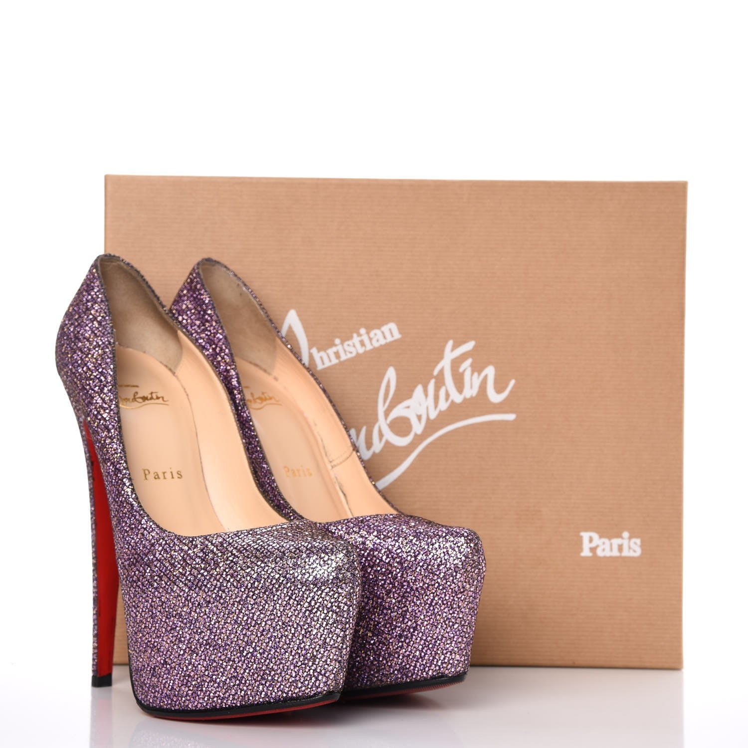 Christian Louboutin Lady Glitter Daffodile 160 Pumps 38 Pivoine 11 of 11