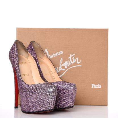 Christian Louboutin Lady Glitter Daffodile 160 Pumps 38 Pivoine 11 of 11