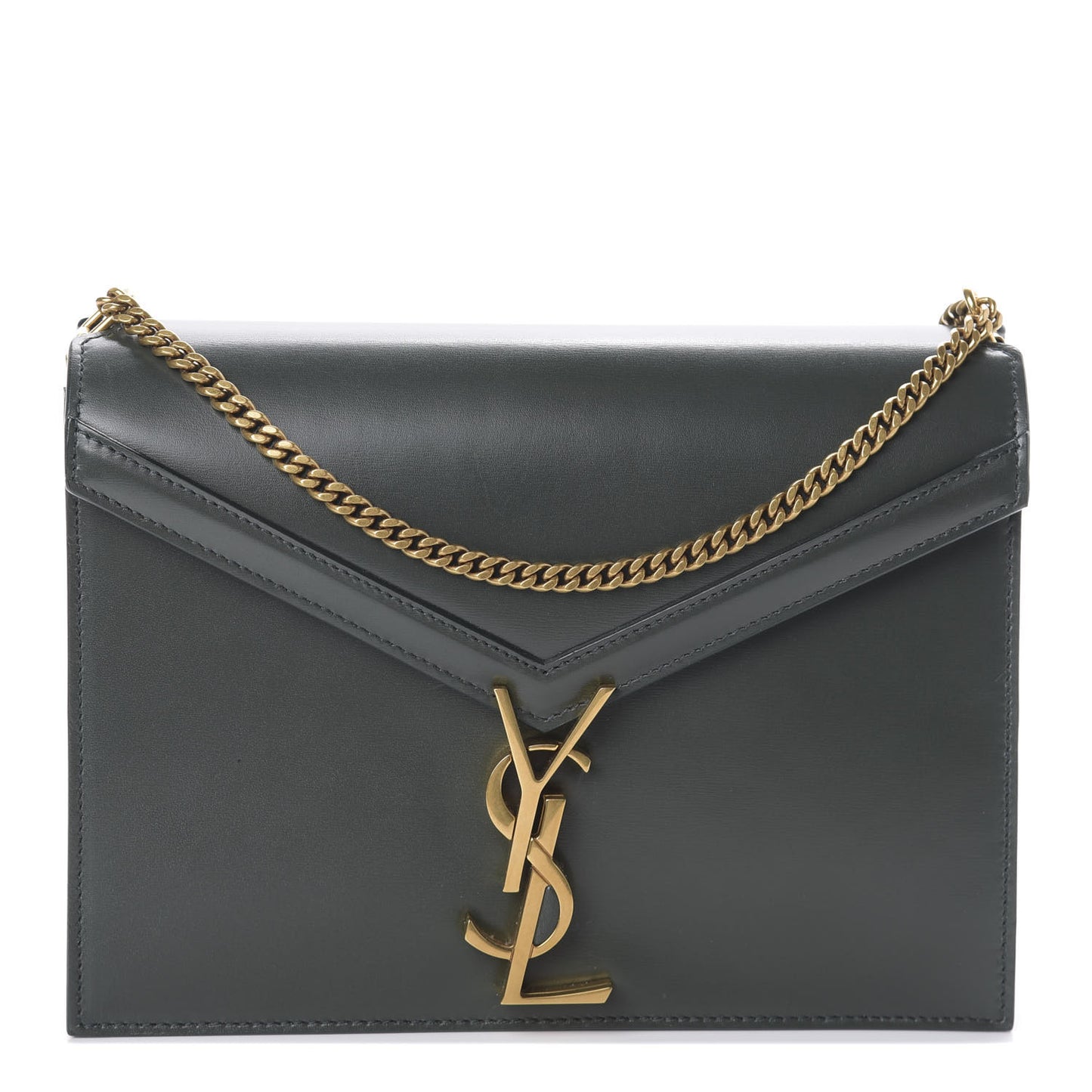 Smooth Calfskin Monogram Cassandra Clasp Bag Dark Green