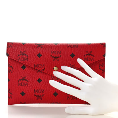 MCM Visetos Envelope Clutch Red 2 of 8