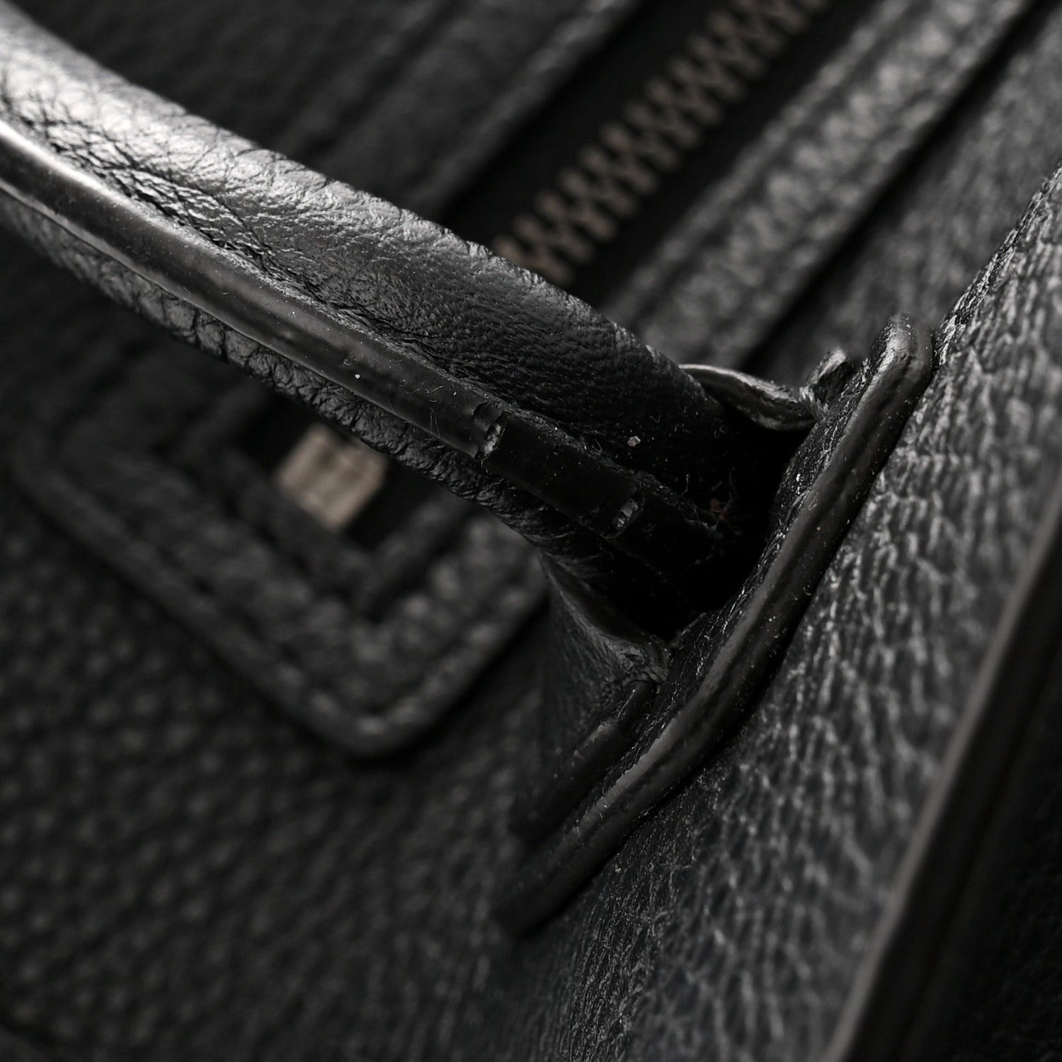 Celine Drummed Calfskin Nano Luggage Black 10 of 10