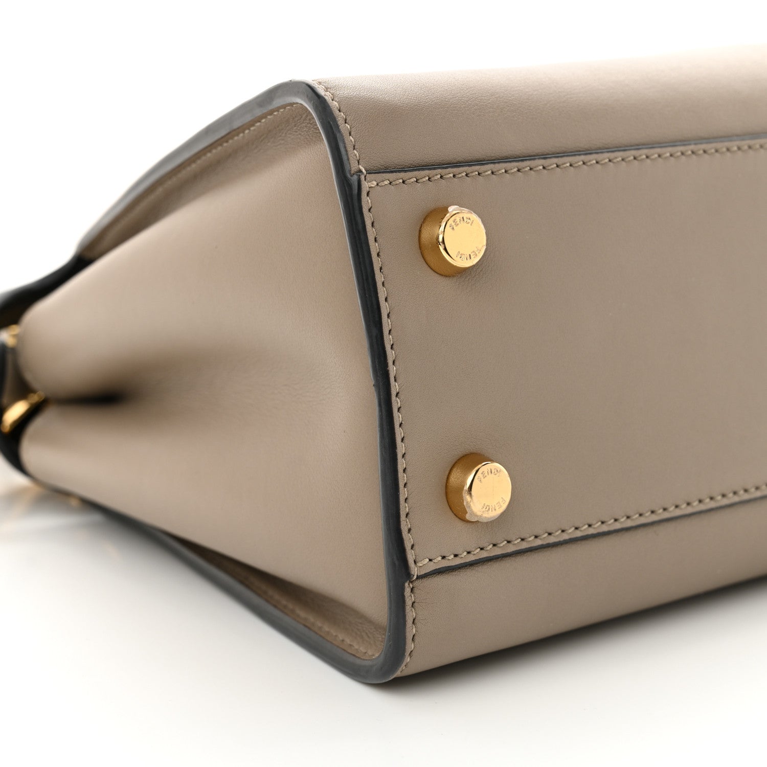 Fendi Tahiti Burro Medium Peekaboo Iconic Essentially Satchel Tortora Black 9 of 10