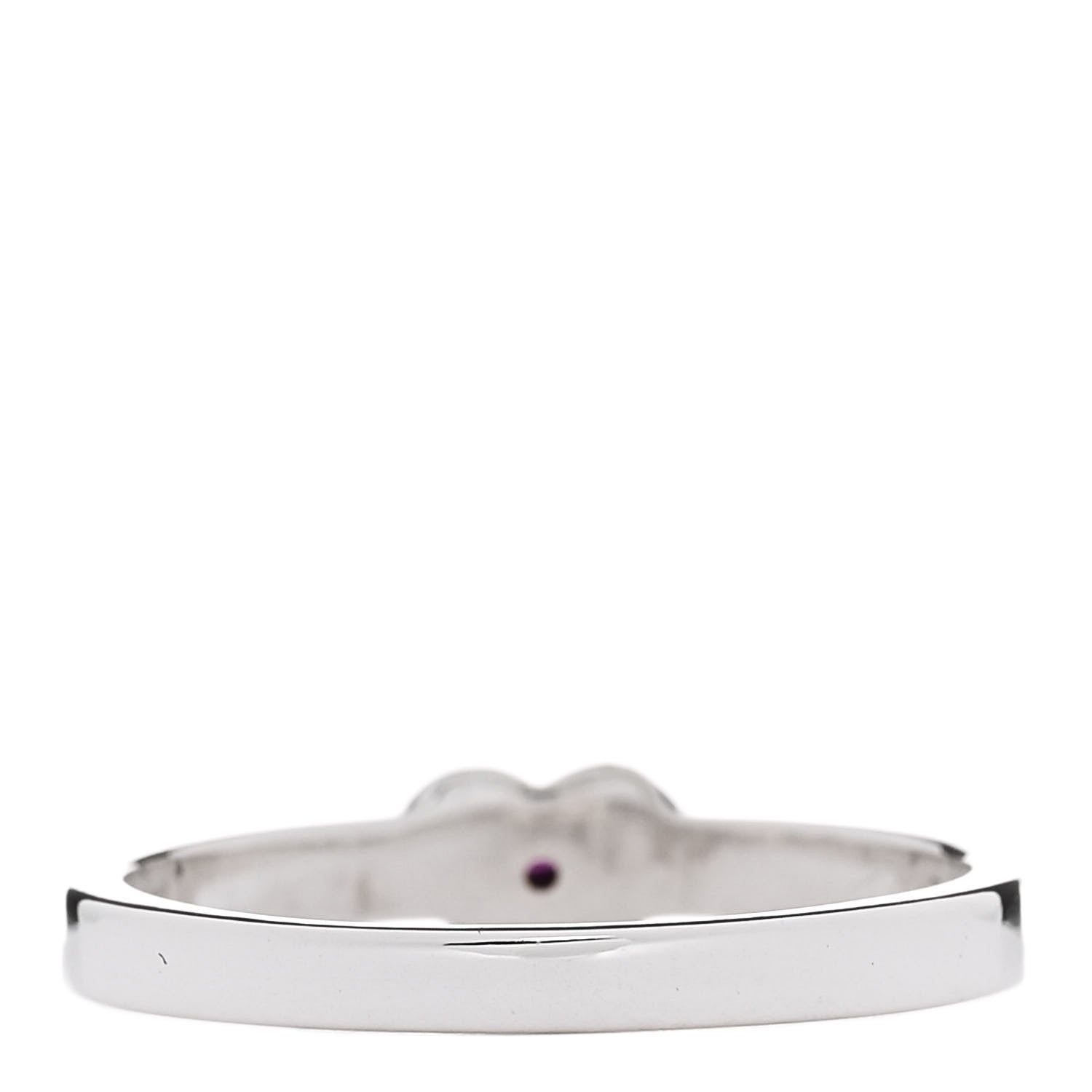Tiffany Sterling Silver Pink Sapphire Heart Ring 56 7.5 3 of 6
