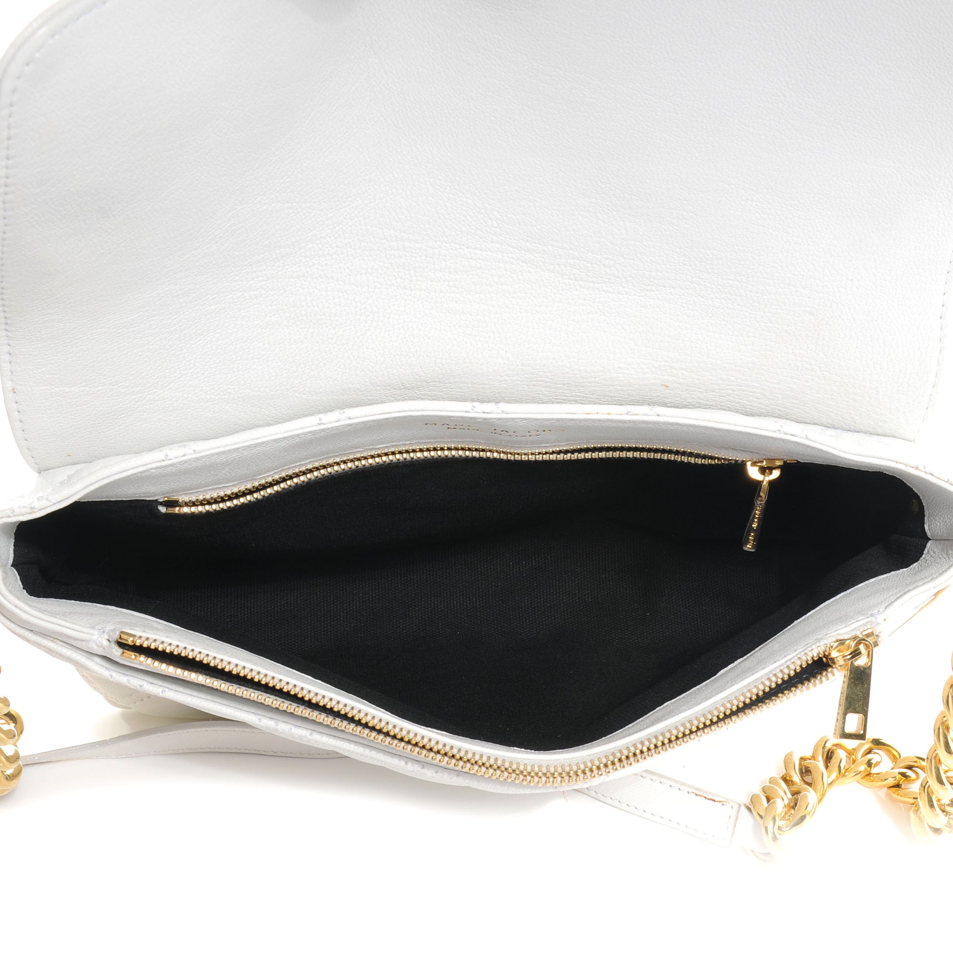 Marc Jacobs Leather Quilted The Large Single White 5 of 11