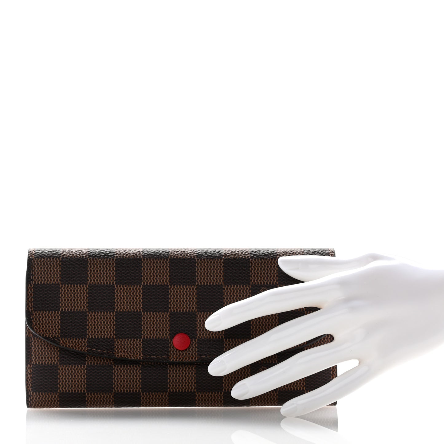 Damier Ebene Emilie Wallet Red