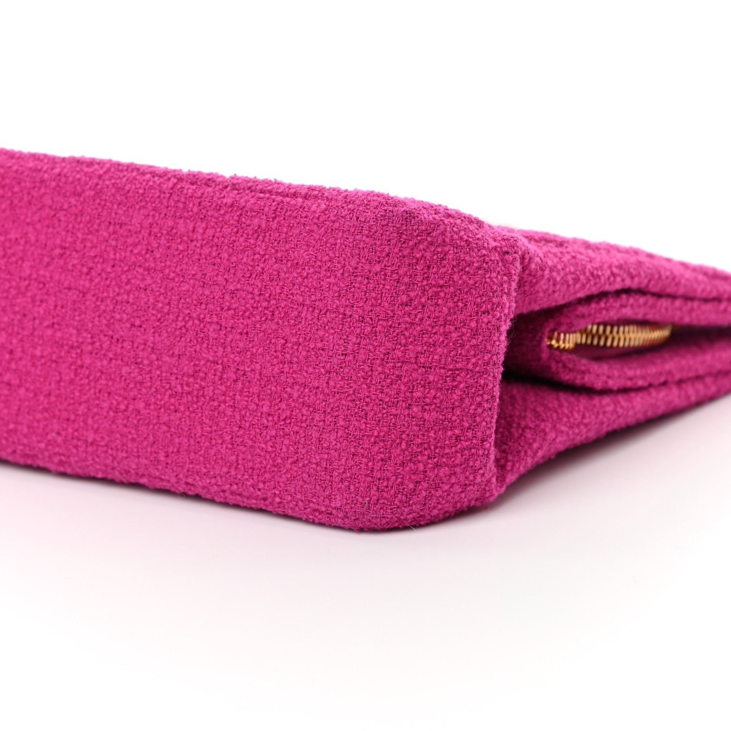 Chanel Wool Quilted Shoulder Bag Pink 14 of 20