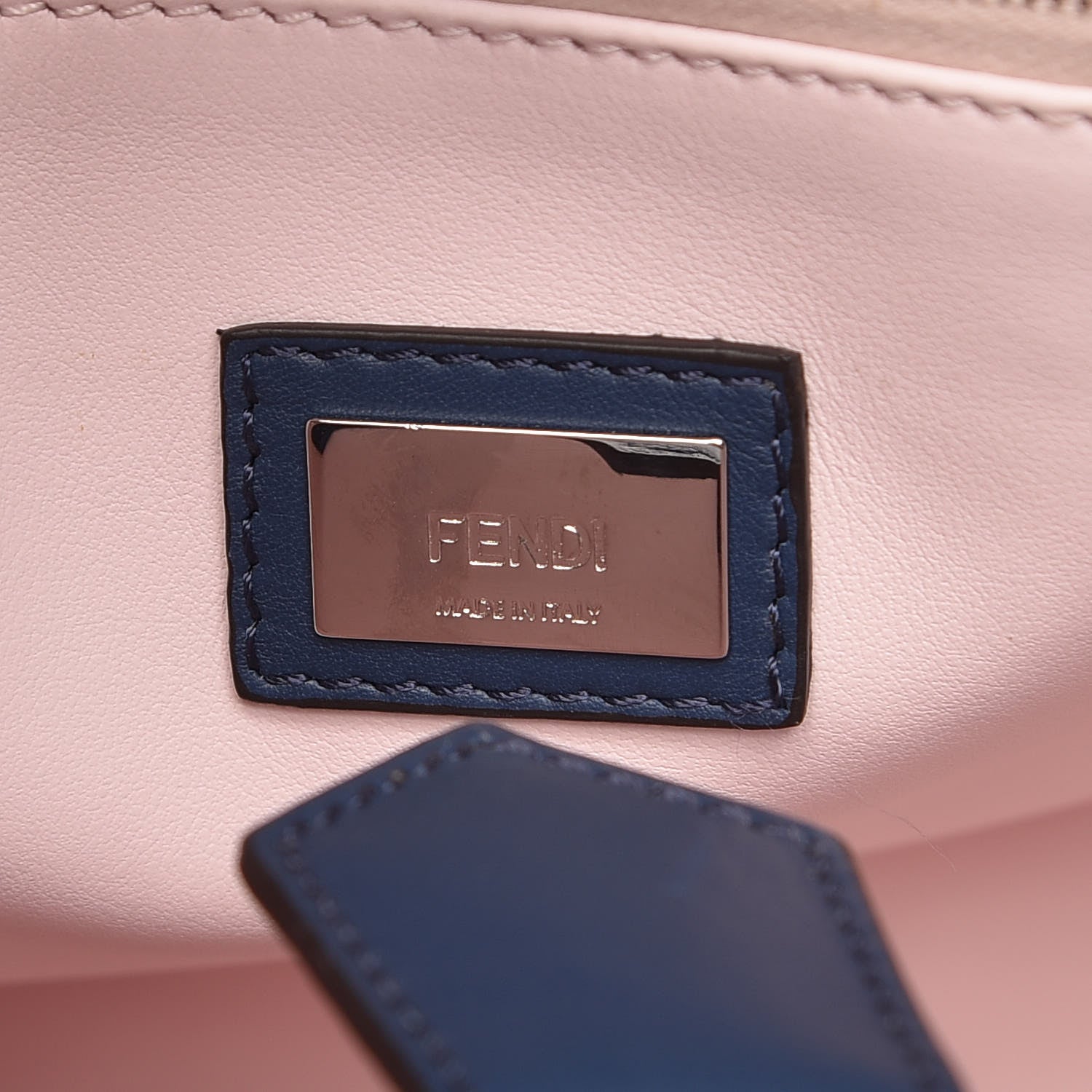 Fendi Vitello Dolce Century Petite 2Jours Tote Blue Rosa Doll 5 of 6