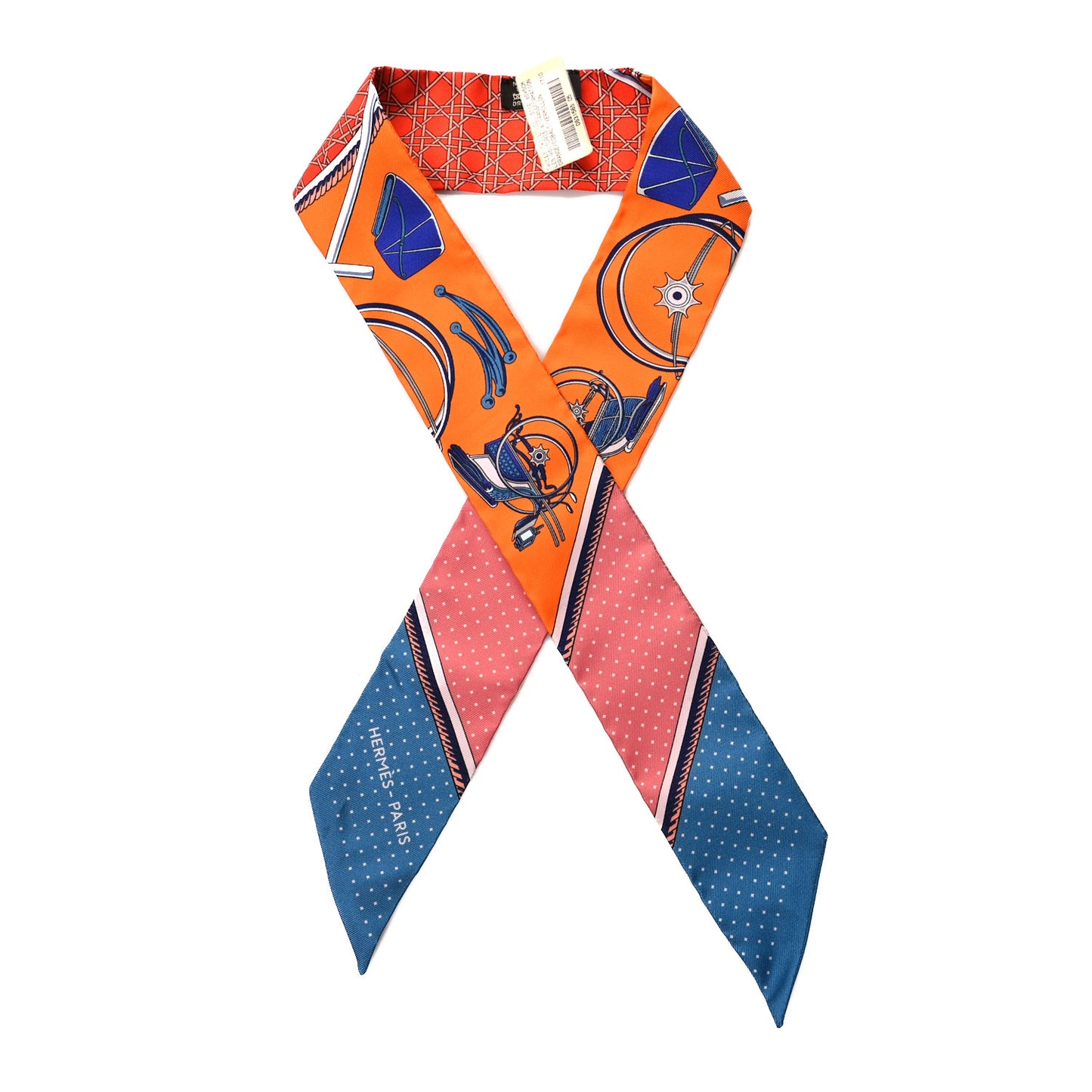 Silk Les Voitures A Transformation Twilly Orange Cobalt Vermillon