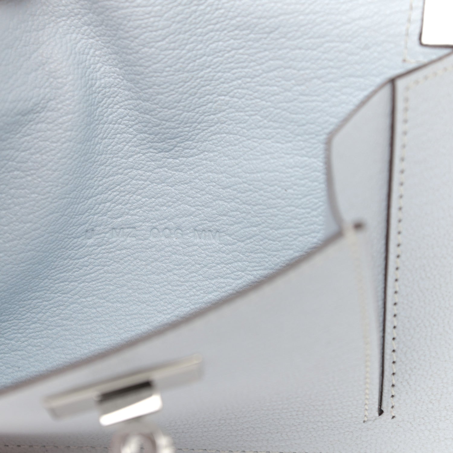 Hermes Chevre Mysore Kelly Pocket Compact Wallet Bleu Brume 7 of 8